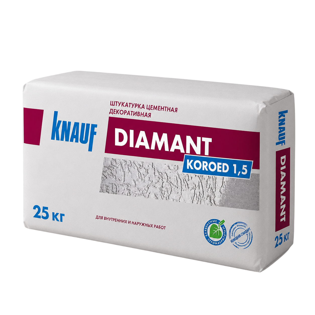 KNAUF ДИАМАНТ КОРОЕД Штукатурка декоративная цементная (2,5мм) 25 кг