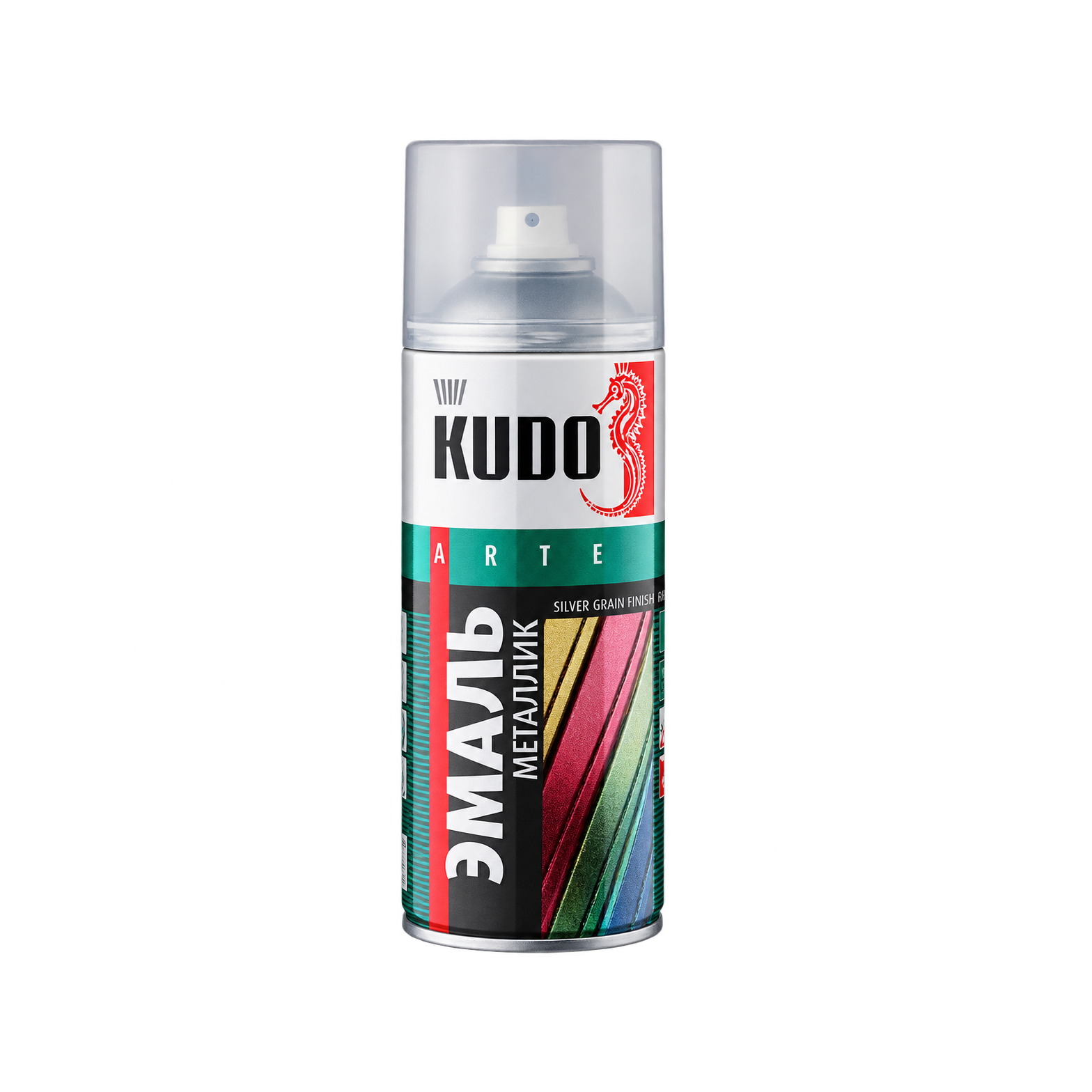 Эмаль металлик KUDO SILVER GRAIN FINISH жёлтая олива, 520 мл
