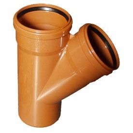 Канализационный ПВХ тройник OMNIPLAST (Alphacan) D200/200 A45