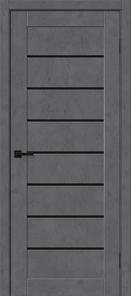 Дверь межкомнатная полотно Браво-22 эко шпон Slate Art Black Shine 2000x600 мм