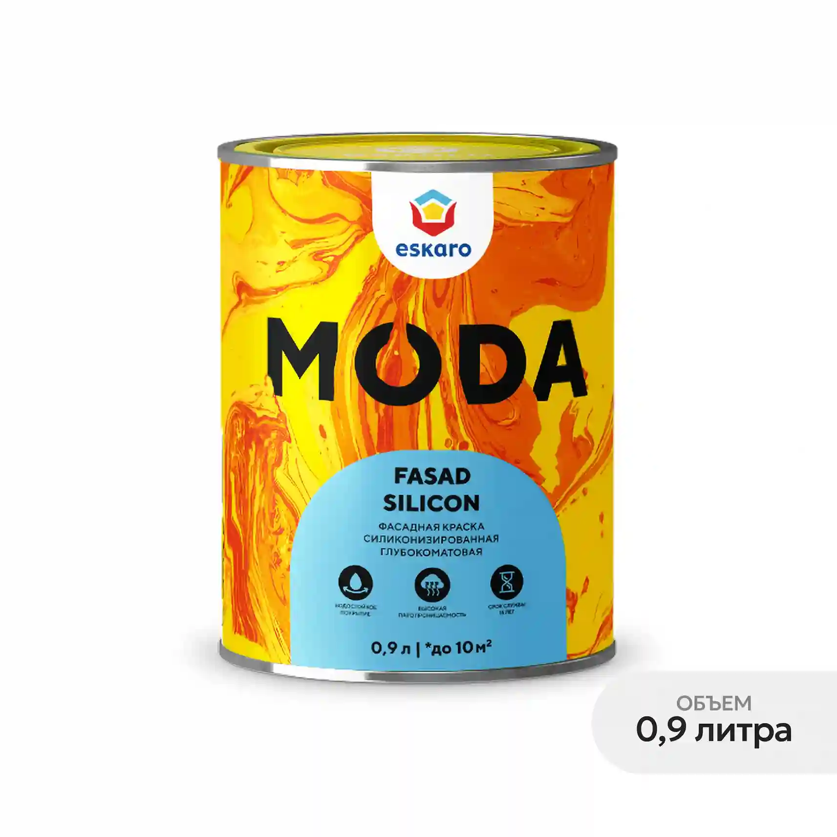 Краска Eskaro MODA Fasad Silicon база TR 0,9 л