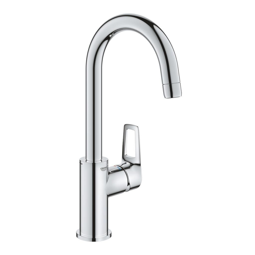 Смеситель для умывальника GROHE BAULOOP донный клапан 3/8 23891001