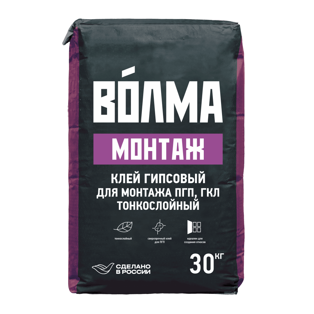ВОЛМА МОНТАЖ Клей гипсовый 30 кг