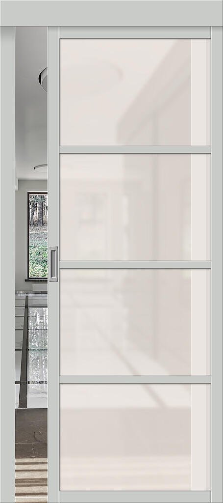 Дверь межкомнатная полотно Твигги-11.3 пэт Grey Silk 2000x350 мм