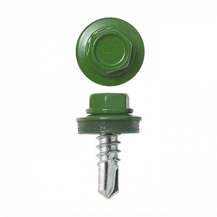 Саморез кровельный RAL 6002 4,8*35 (200 шт)