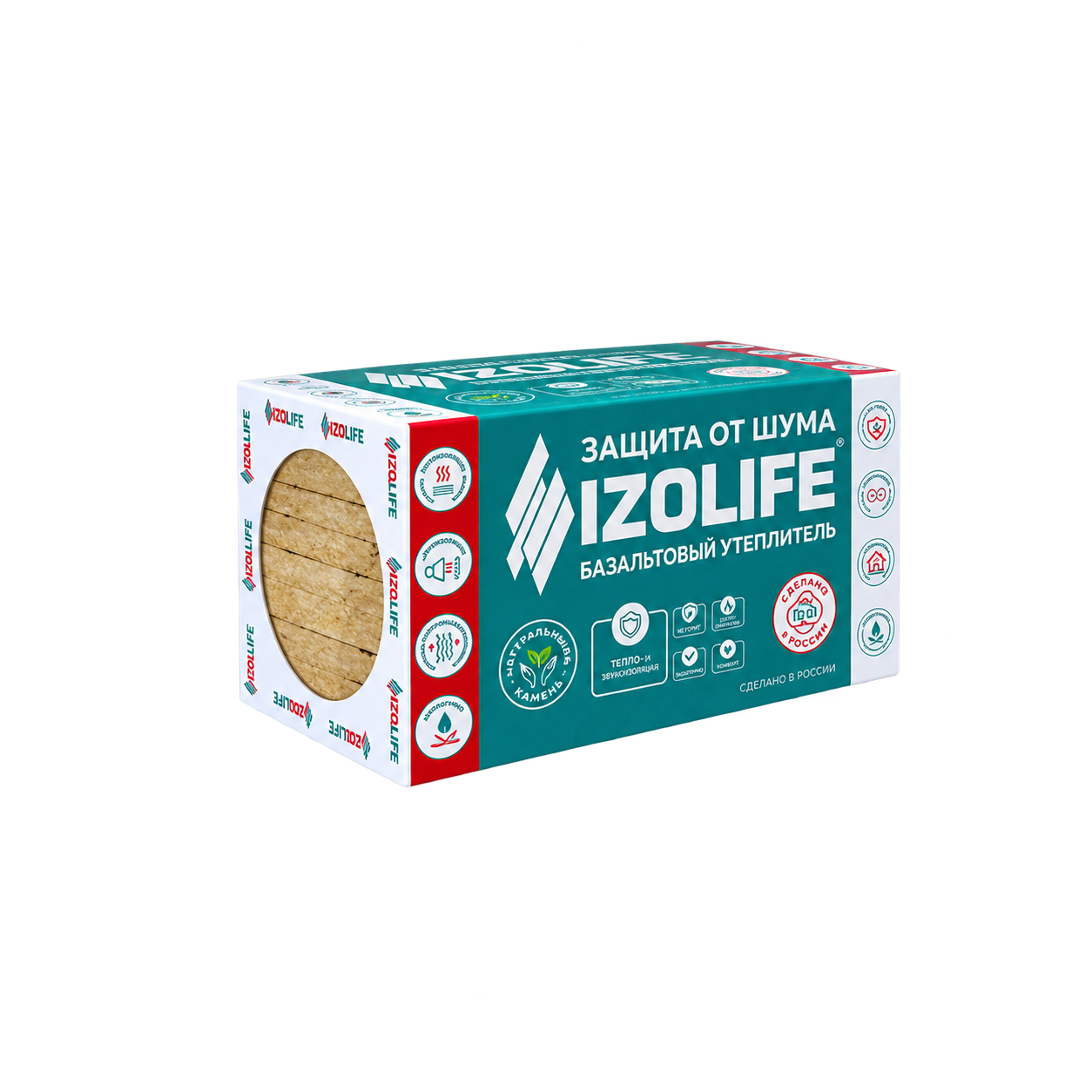 Утеплитель IZOLIFE ВЕНТ ЭКСТРА 75 1200*600*100 мм 4 плит