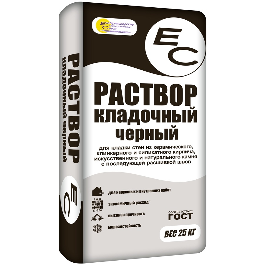 ЕС Раствор кладочный 25 кг Черный