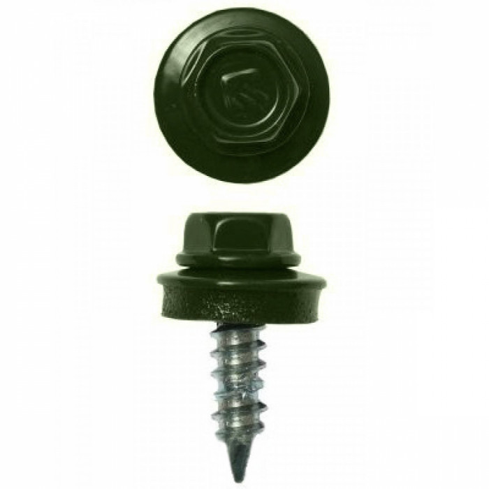 Саморез кровельный RAL 6020 4,8*35 (200 шт)
