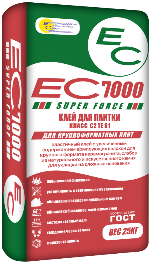 ЕС Клей для плитки 7000 Super Force 25 кг