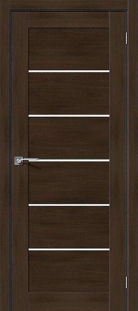 Дверь межкомнатная полотно Легно-22 эко шпон Dark Oak 2000x900 мм