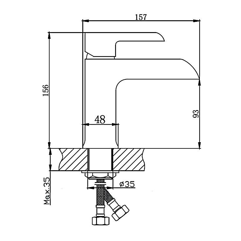 Смеситель для умывальника HAIBA HB10805-8 белый 1/2 - фото 2