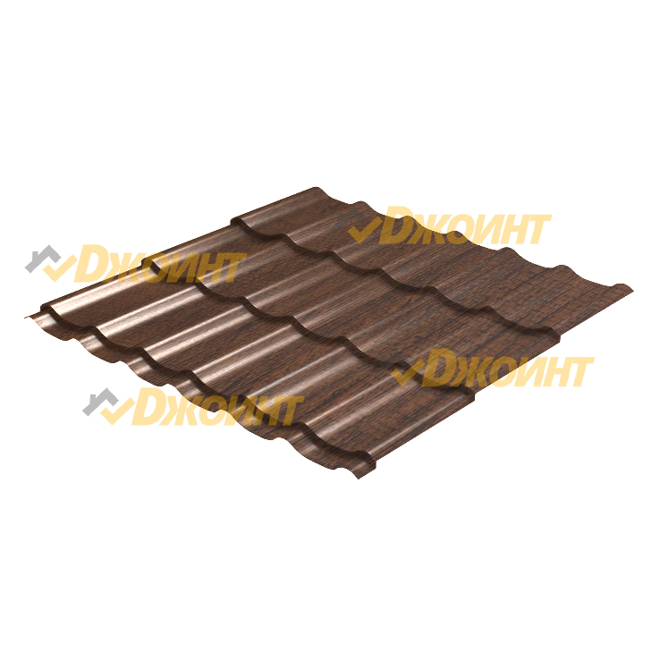 Металлочерепица Супермонтеррей 0,5 Printech Antique Oak (Античный дуб)