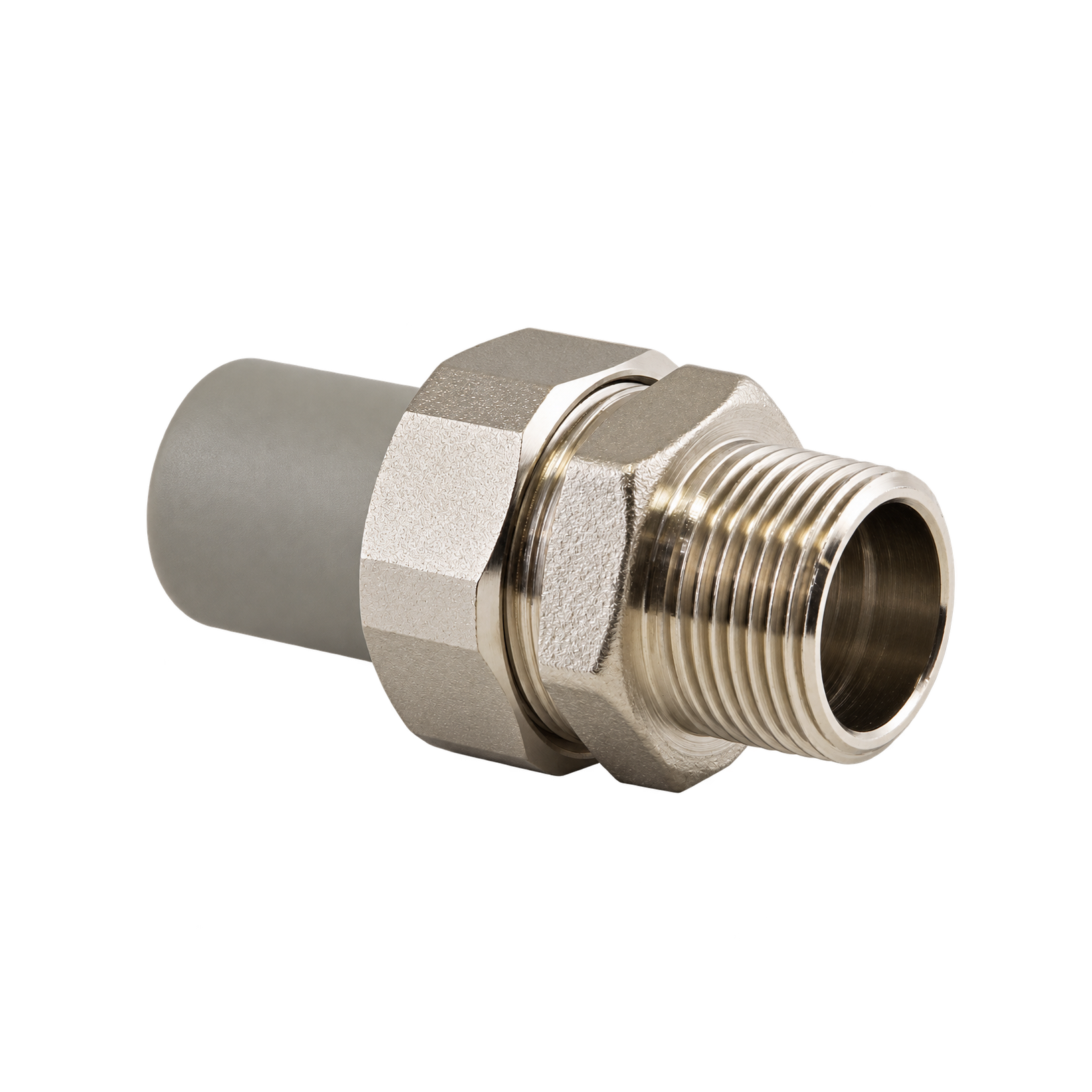 Муфта американка НР 20х1/2" Ekoplastik серая