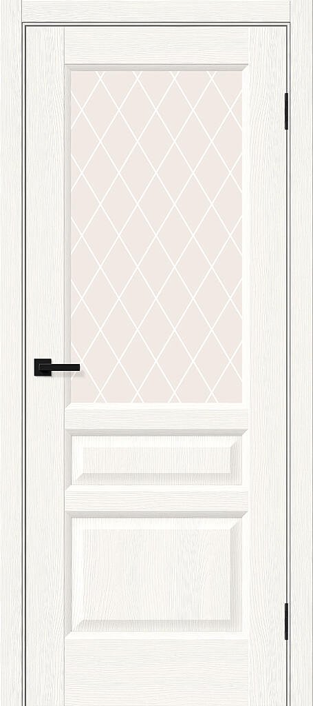 Дверь межкомнатная полотно Неоклассик-35 эко шпон White Wood White Crystal 2000x600 мм