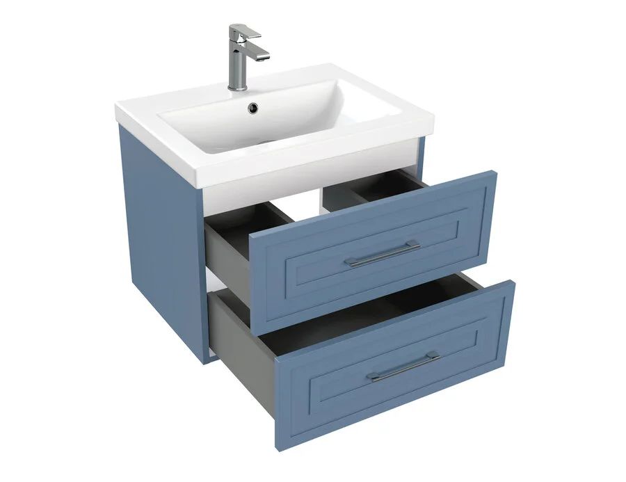 Тумба Cersanit CLASSIC 60 без умывальника голубая матовая 69088 - фото 2