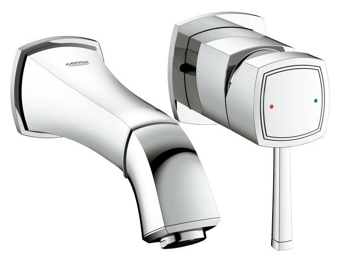 Смеситель для умывальника GROHE GRANDERA литой излив, настенный на 2 отверстия 19929000