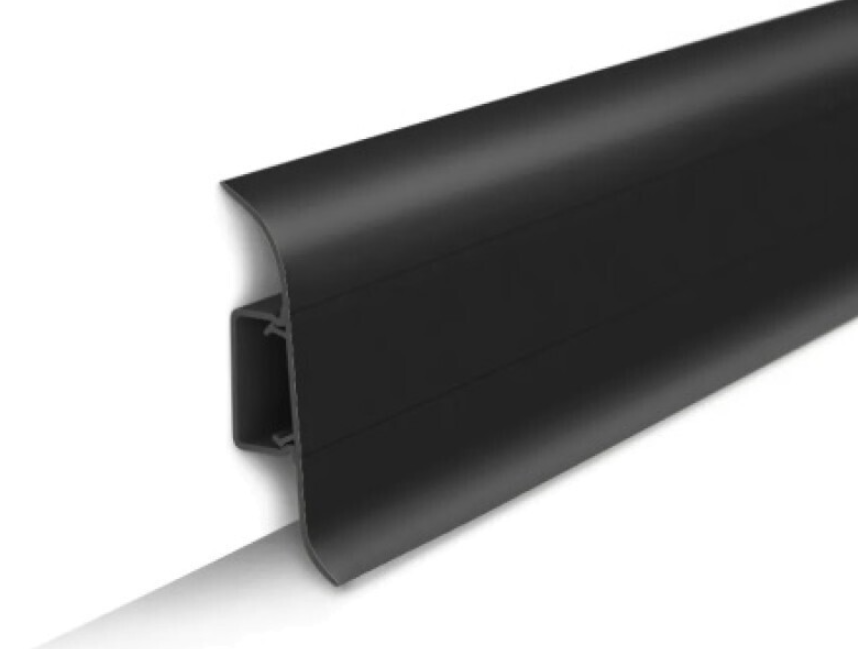 Плинтус ПВХ Ideal Классик 007 черный 22*55*2200 мм (упак 40 шт)