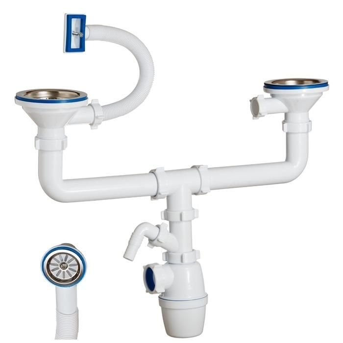 Сифон для мойки ORIO 3 1/2 двойной К-40592