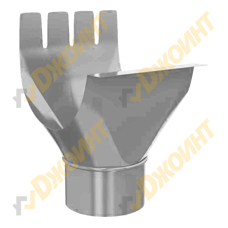 Воронка выпускная круглая D125/100 RAL 7004 сигнальная серая