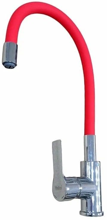 Смеситель для мойки HAIBA HB70112-6 красный, гибкий излив 1/2 - фото 5