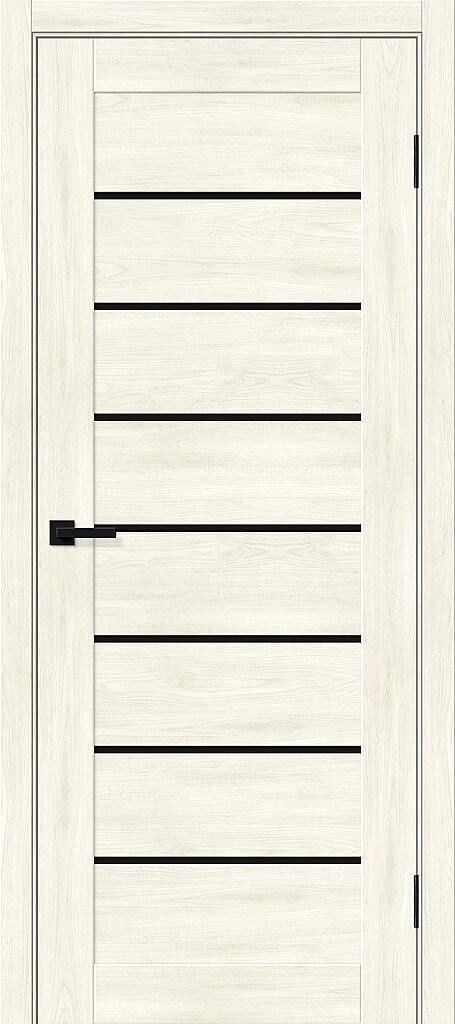 Дверь межкомнатная полотно Браво-22 эко шпон Nordic Oak Black Shine 2000x900 мм