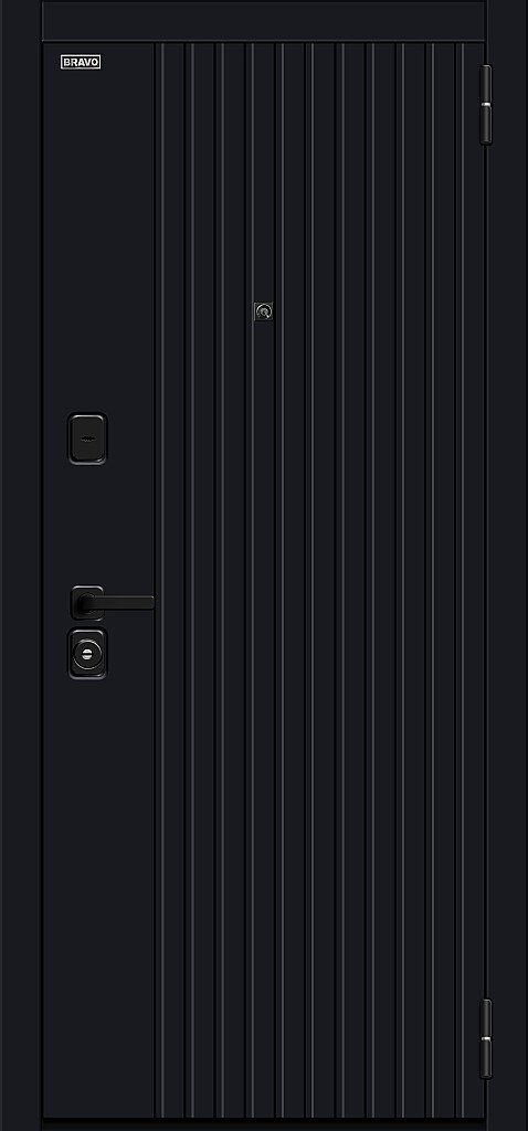 Дверь входная Граффити-32/32 Bravo R-3 Total Black 2050x860 мм - фото 2