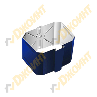 Держатель трубы прямоугольный (на кирпич) 76*102 RAL 5005 сигнальный синий