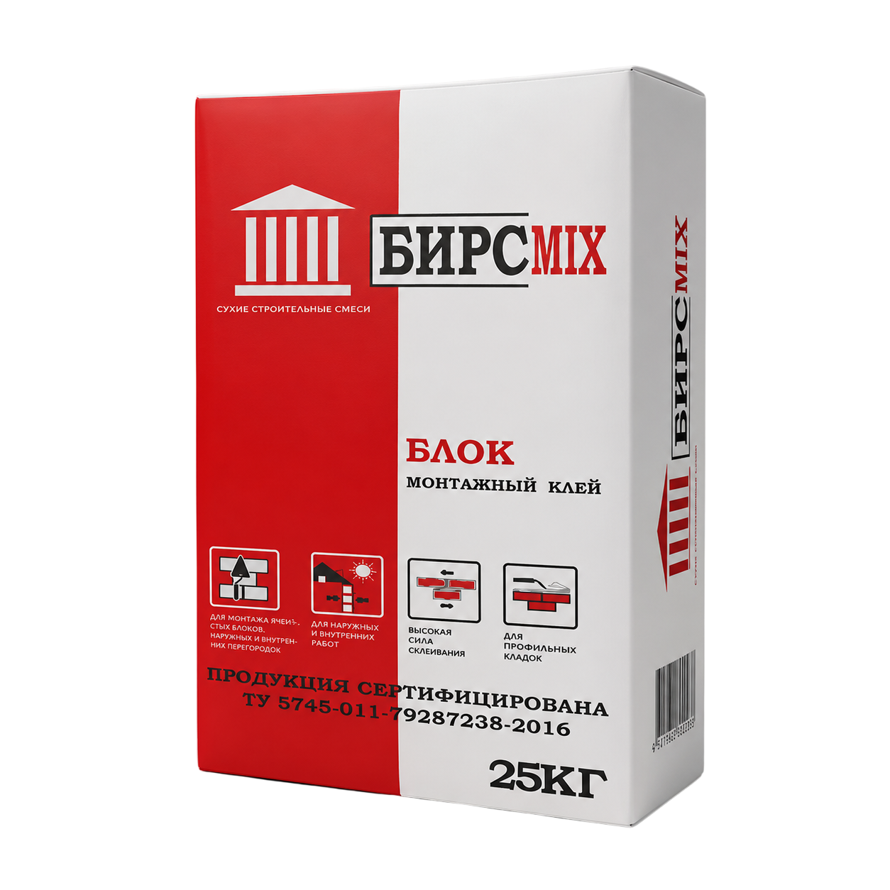 БИРСMIX КЕРАМИК Клей плиточный 25 кг