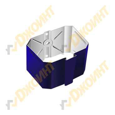 Держатель трубы прямоугольный (на кирпич) 76*102 RAL 5002 ультрамариново-синий