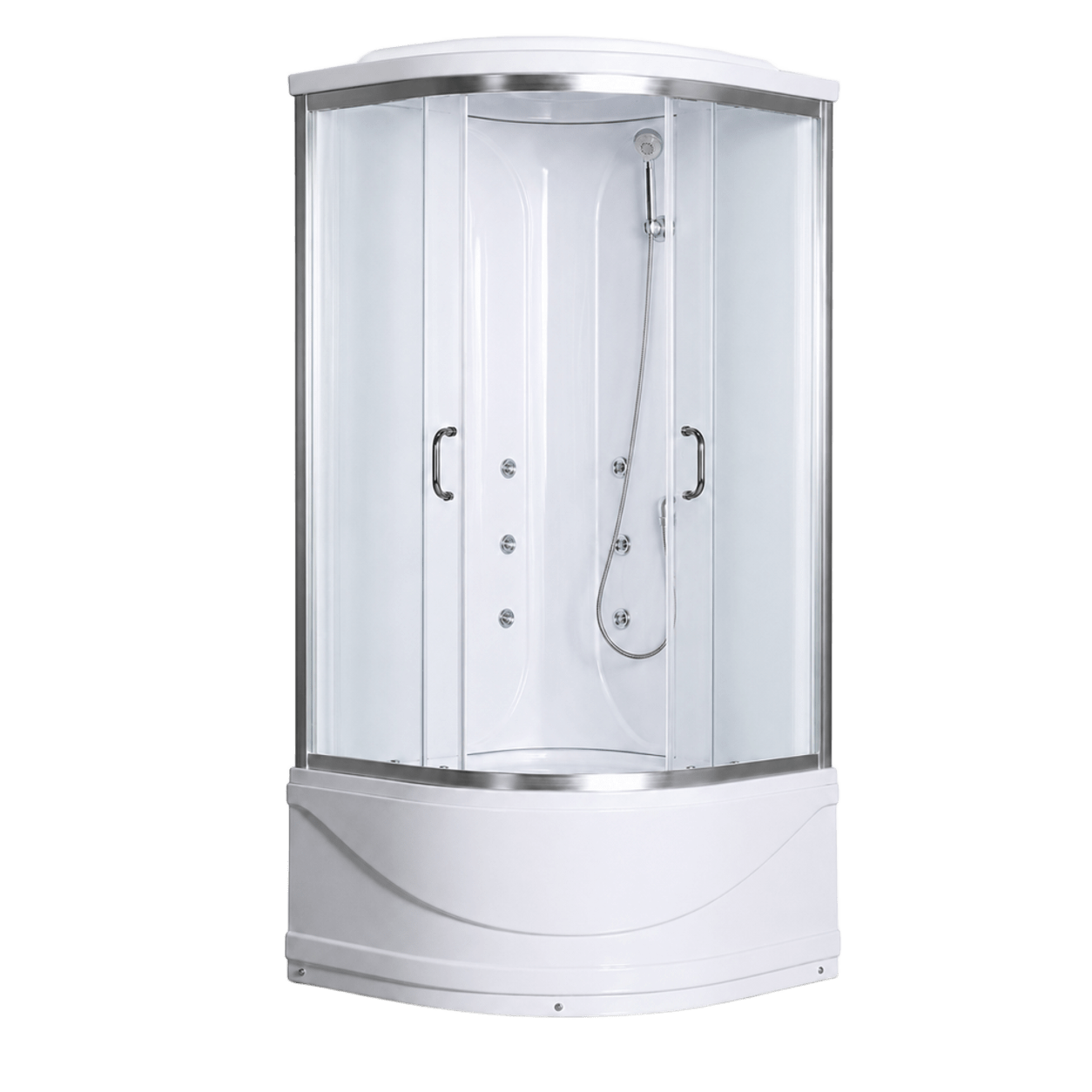 Душевая кабина AOCLEAR 90/210 AKL-1335 (ванна с парогенератором, гидромассаж, матовая, хромированная, акриловая)