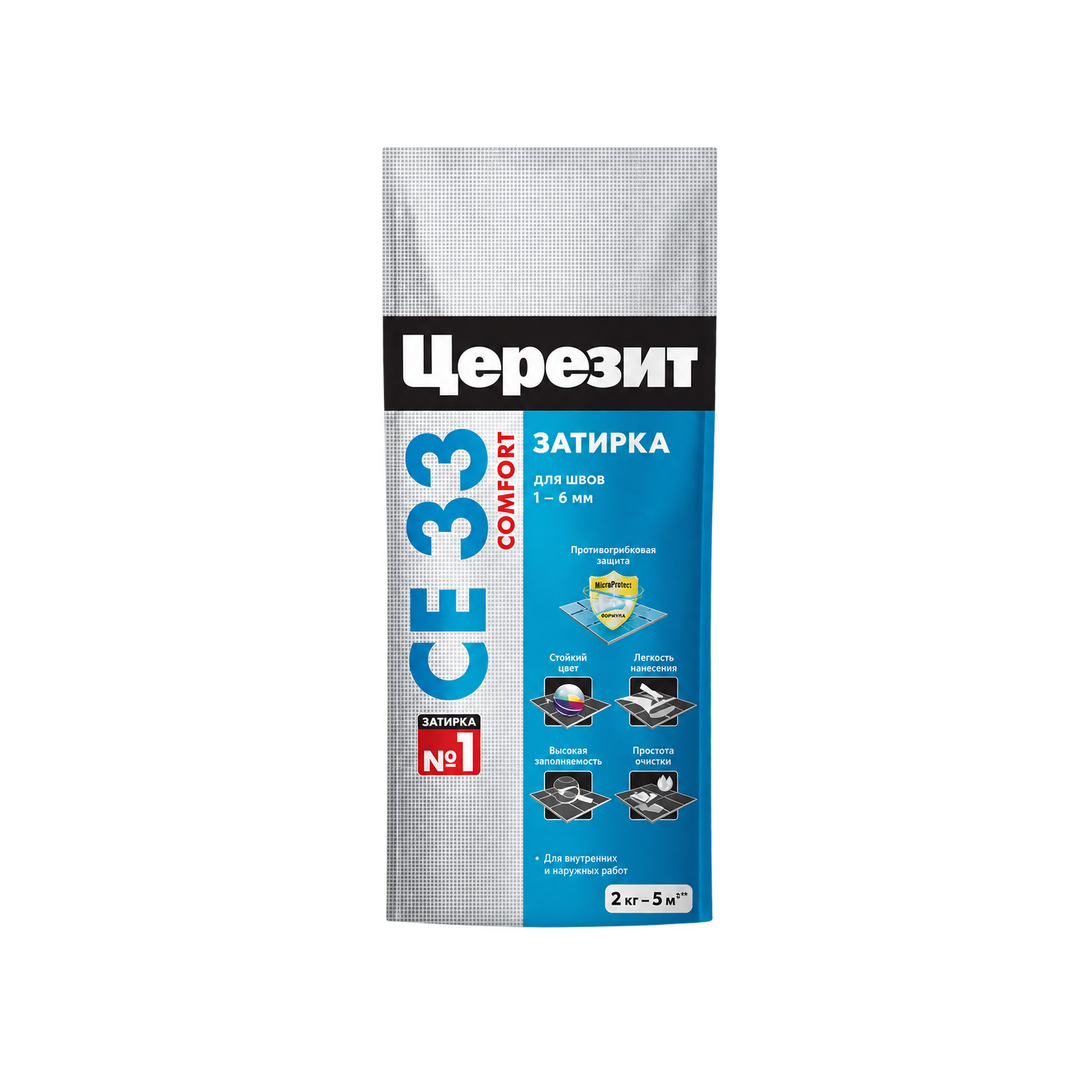 CERESIT ПЛИТКИ Затирка для СЕ 33 Comfort No04 Серебристо-серая 2 кг