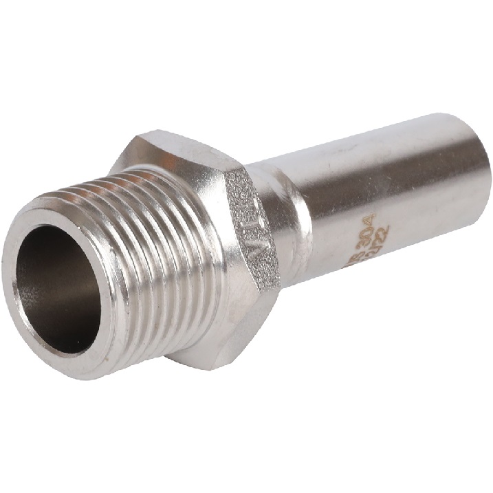 Вставка резьбовая ROMMER, нержавеющая сталь, наружная резьба 15x1/2"