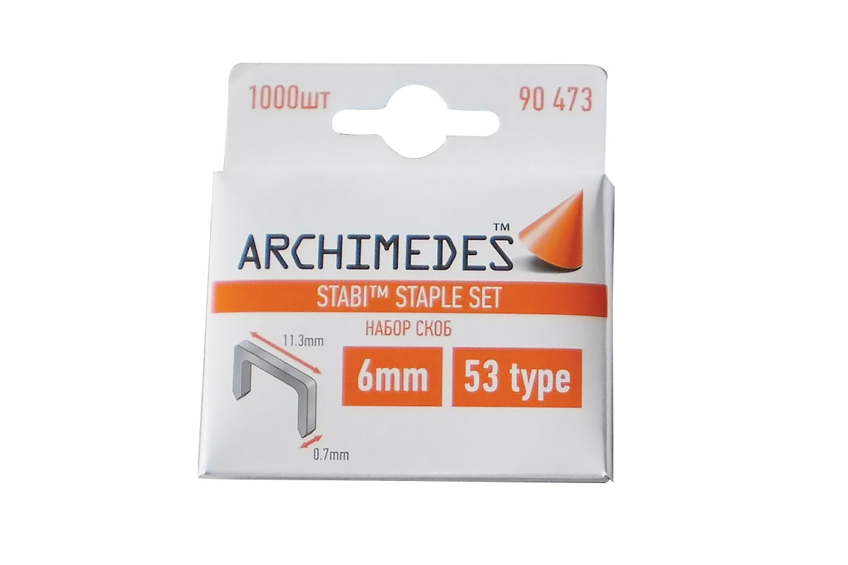 Скобы ARCHIMEDES тип 53, 8 мм (1000 шт)