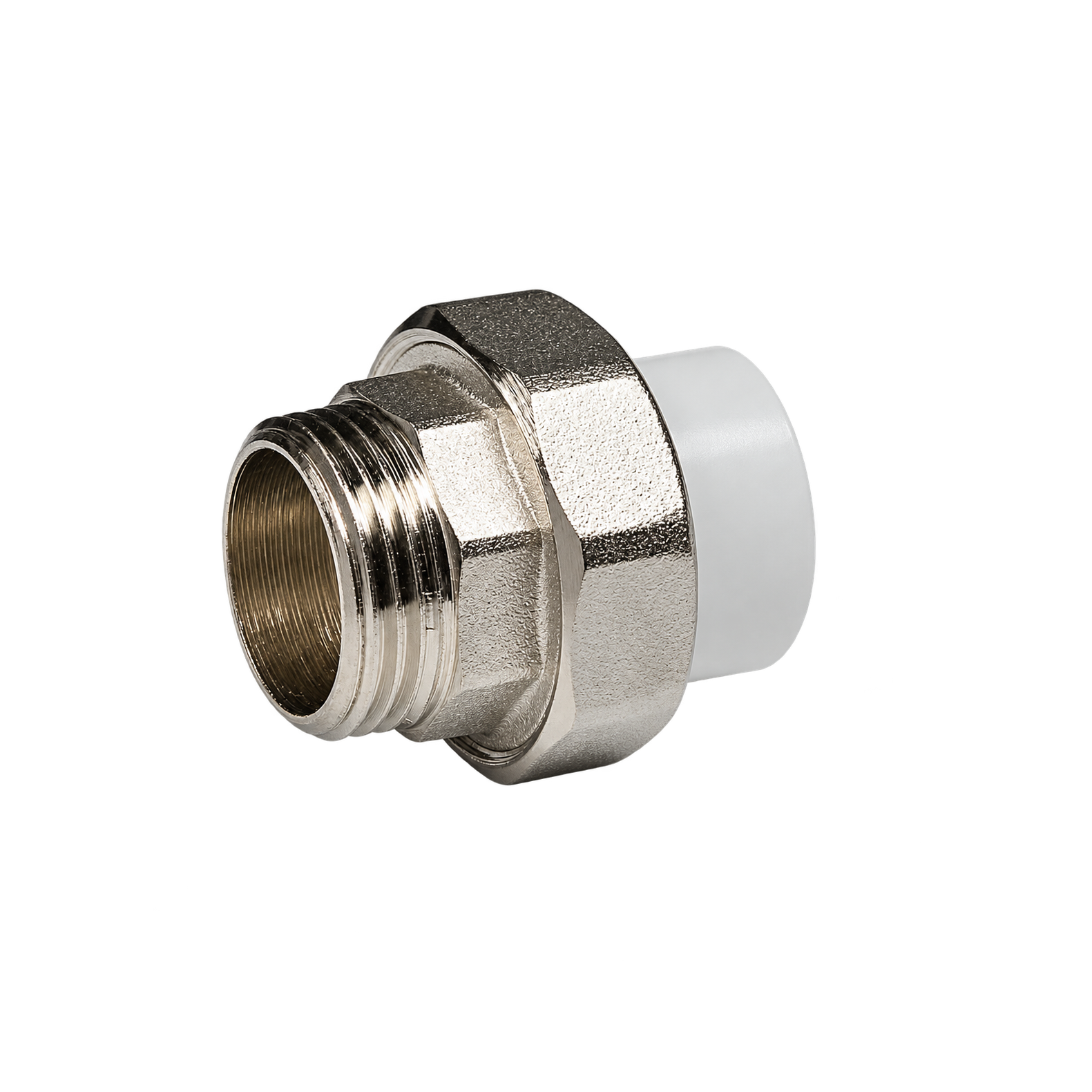Муфта полипропиленовая КОНТУР разъемная D20*3/4 наружная резьба