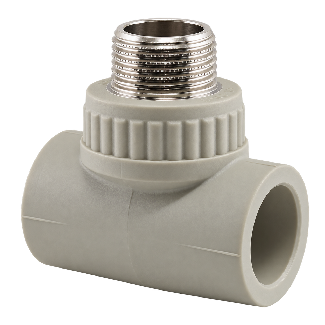 Тройник резьбовой НР 20х1/2" Ekoplastik, серый