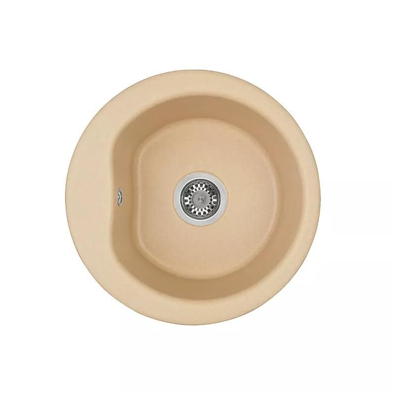 Мойка МИДА 510 круглая латте с сифоном AQUATON 1A712732MD260