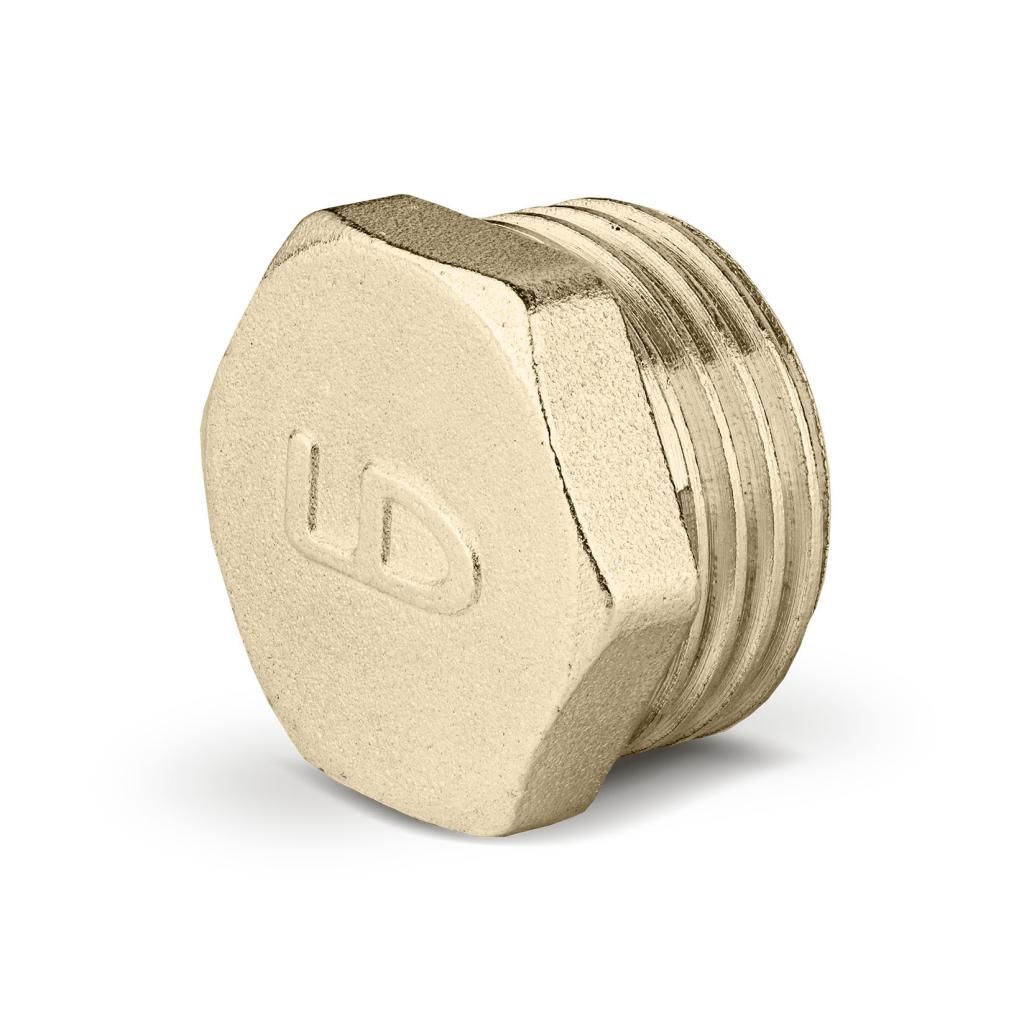 Заглушка LD 1/2" наружная резьба латунь