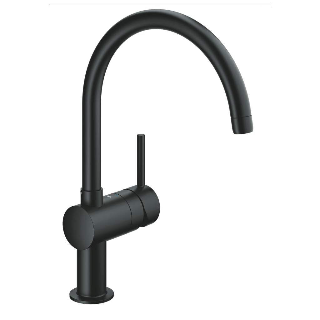 Смеситель для мойки GROHE MINTA 3/8 черный бархат 32917KS0