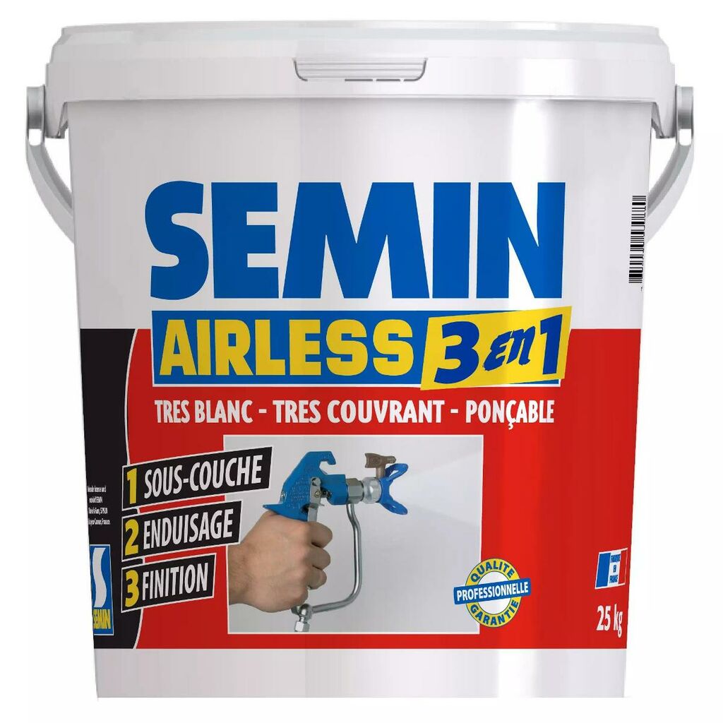 SEMIN Универсальная финишная шпатлевка для безвоздушного нанесения AIRLESS 3 в 1, 25 кг