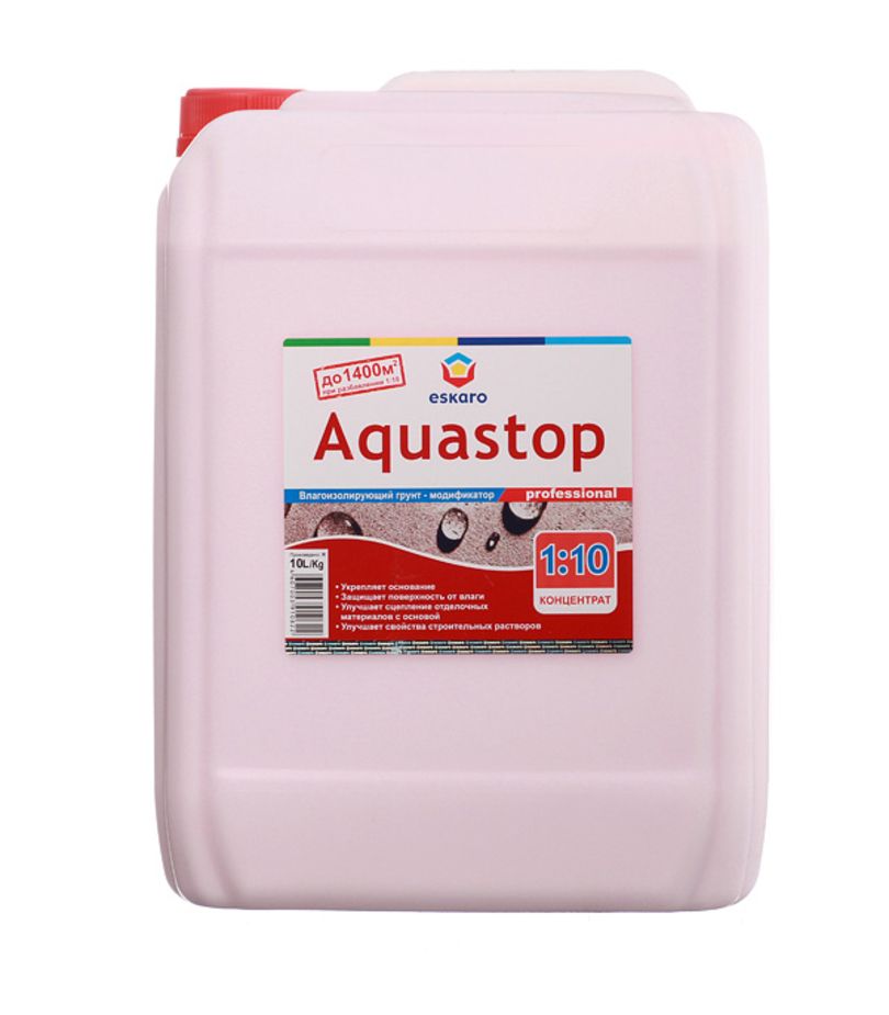 Акриловый грунт-влагоизолятор Eskaro Aquastop Professional, 10 л