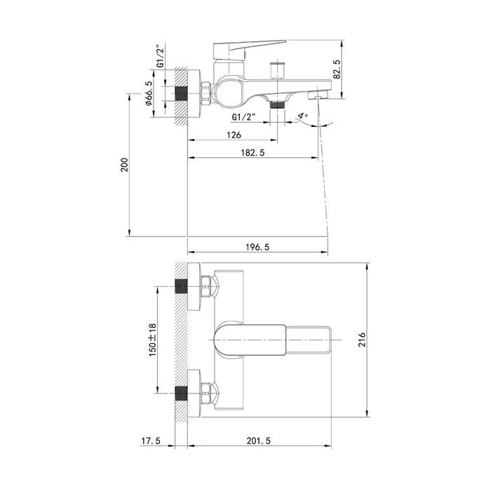Смеситель для душа IDDIS BRIDGE без аксессуаров BRDSB00i02WA - фото 2