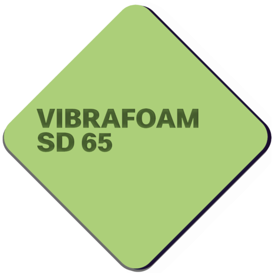 Эластомер Вибрафом SD 65 светло-зеленый Vibrafoam 2000*500*25 мм