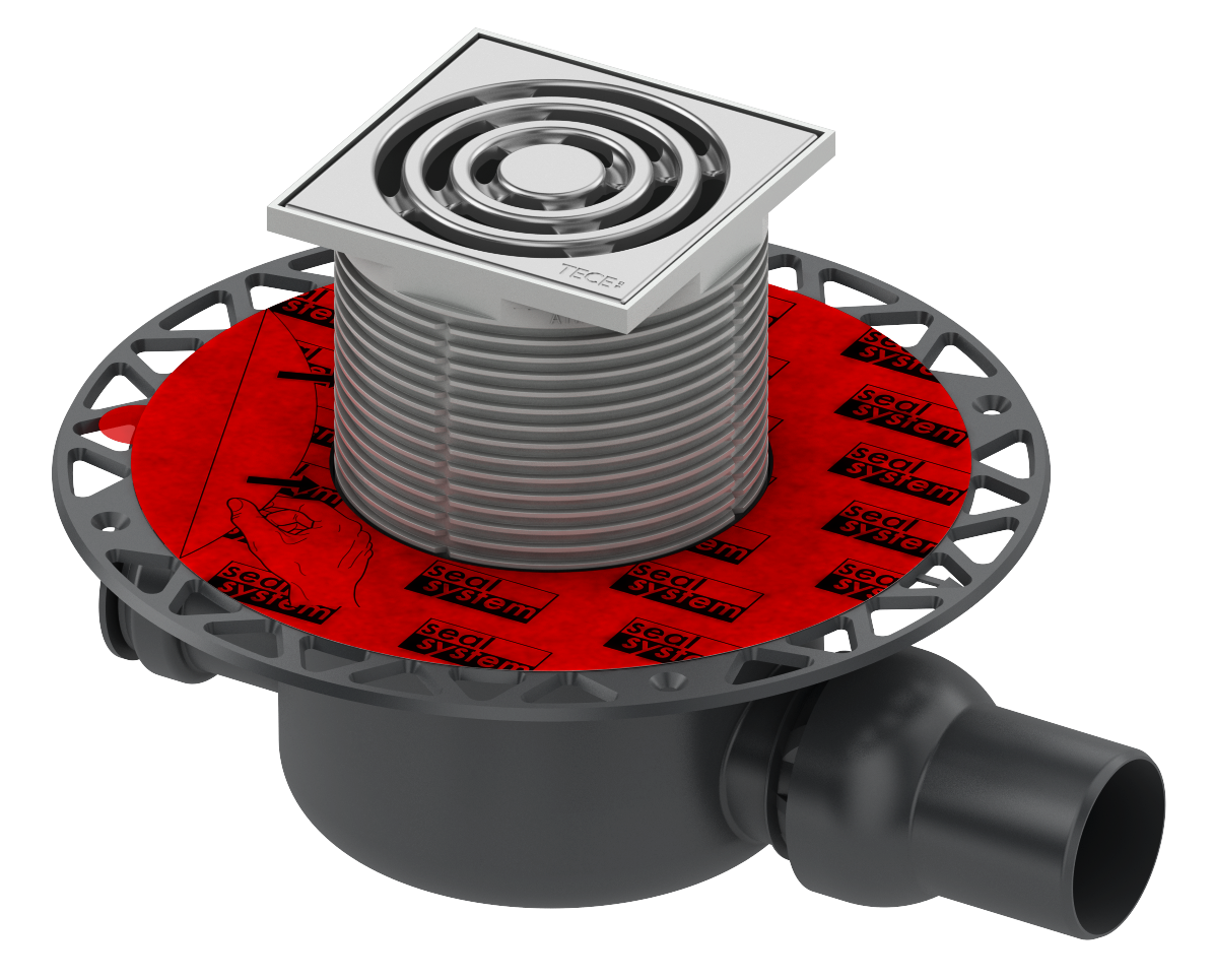 Трап горизонтальный с фланцем TECEdrainpoint S 120, с решеткой