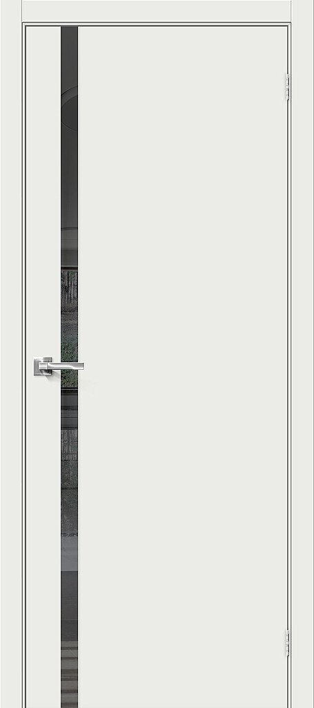 Дверь межкомнатная полотно Браво-1.55.П эмалит White Matt 2000x700 мм