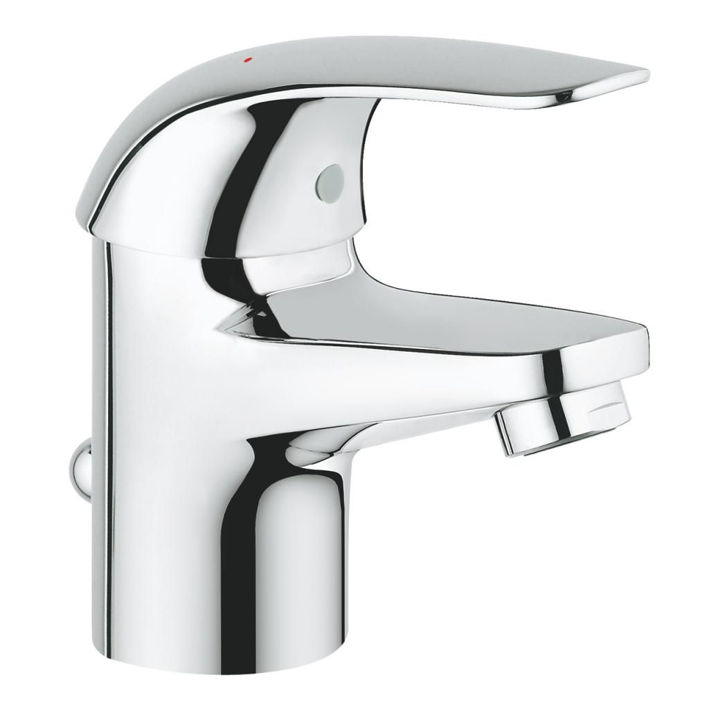 Смеситель для умывальника GROHE EUROECO донный клапан 3/8 23262000