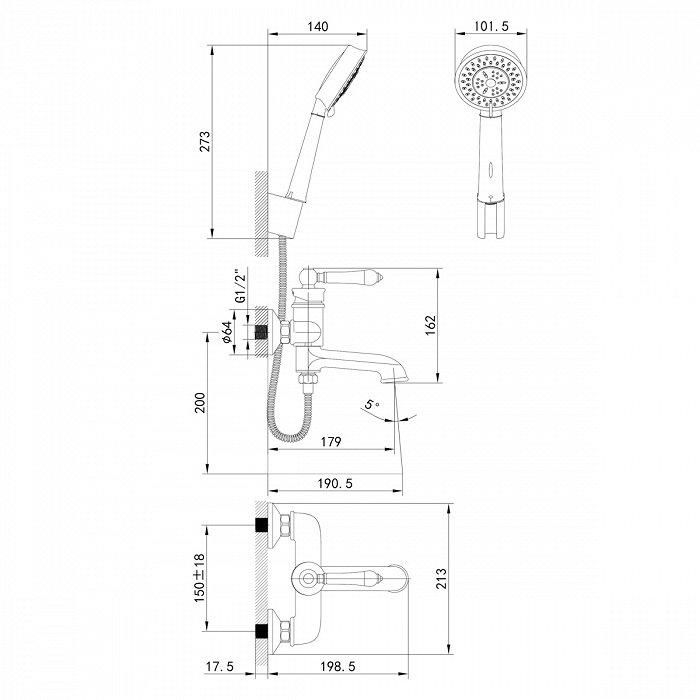 Смеситель для душа IDDIS Oxford OXFSB02i02 - фото 2