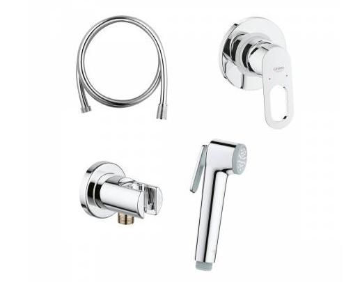 Комплект смеситель с гигиеническим душем GROHE BAU LOOP 124896