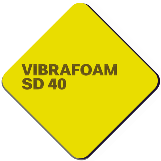 Эластомер Вибрафом SD 40 желтый Vibrafoam 2000*500*25 мм