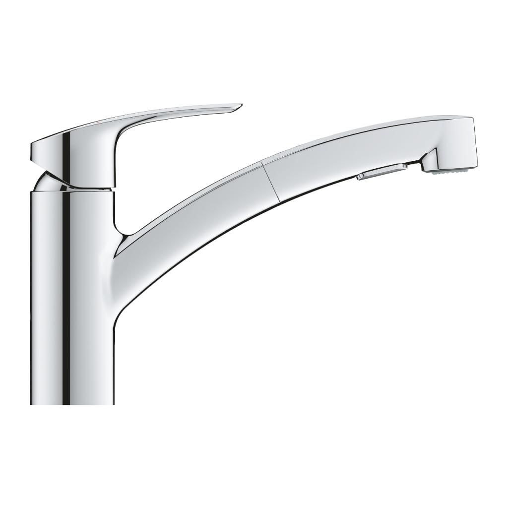 Смеситель для мойки GROHE EUROSMART вытяжной излив 3/8 30305001 - фото 2