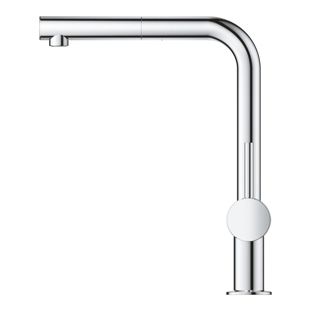 Смеситель для мойки GROHE BLUE MINTA PURE вытяжной излив, под фильтр 31721000 - фото 3